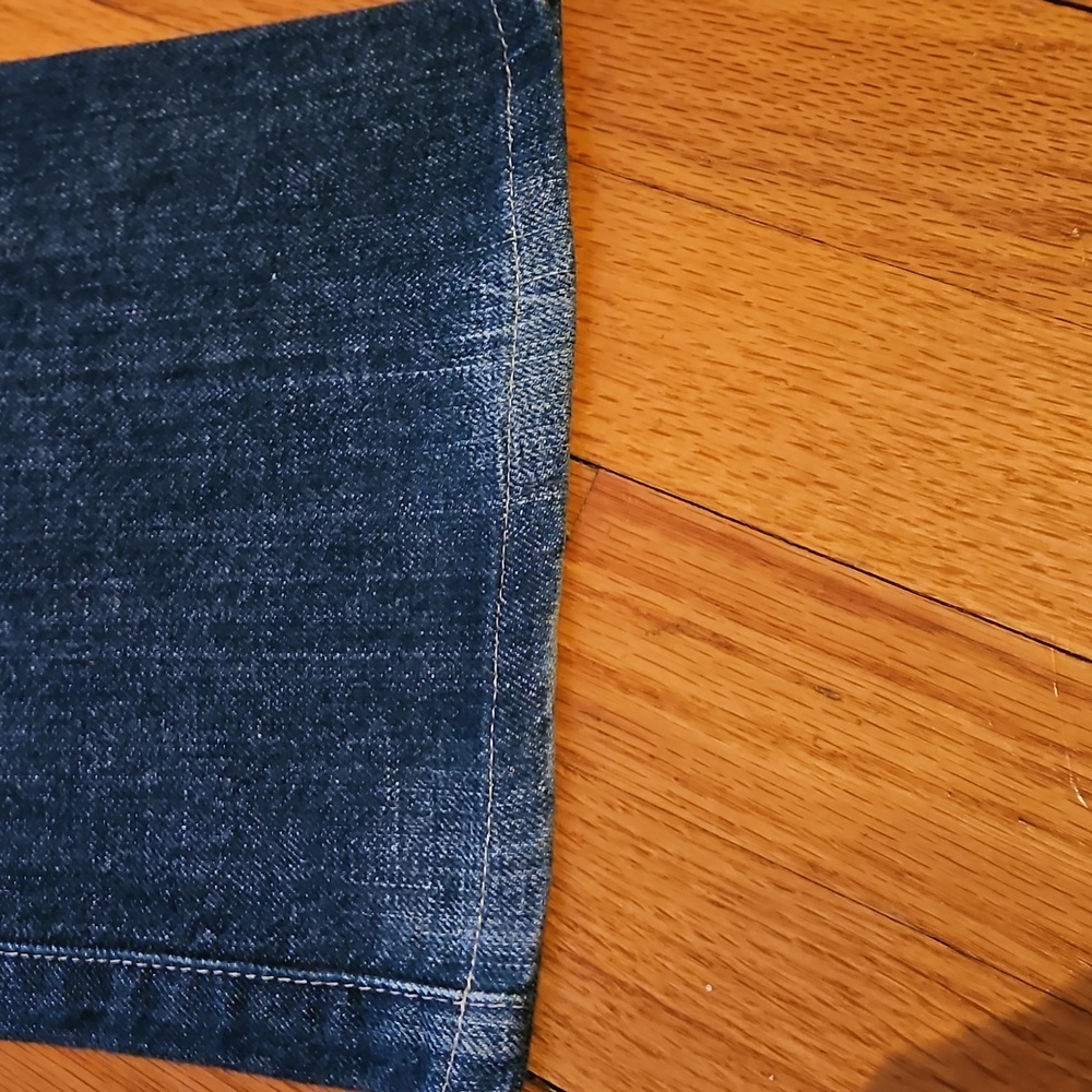 Citizens Of Humamity Low Waist Boot Cut, Sz 28 Blue Distressed Denim Jeans - Picture 12 of 12